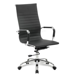 Офисное кресло BRABIX "Energy EX-509", экокожа, хром, черное, 530862 в Саранске