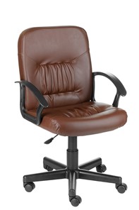 Кресло офисное Чат кожзам коричневый в Саранске