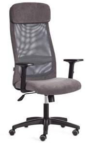 Кресло компьютерное PROFIT PLT флок/ткань, серый, 29/W-12, арт.20537 в Саранске