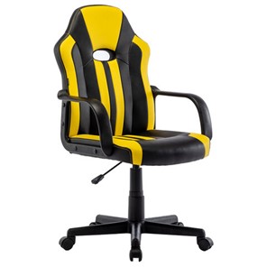 Офисное кресло RABIX "Stripe GM-202", экокожа, черное/желтое, 532510 в Саранске