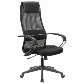 Кресло офисное Brabix Premium Stalker EX-608 PL (ткань-сетка/кожзам, черное) 532090 в Саранске