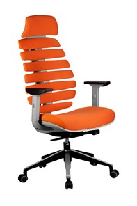 Кресло компьютерное Riva Chair SHARK (Оранжевый/серый) в Саранске