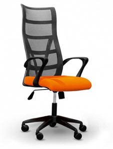 Офисное кресло ДамОфис 5600, оранж/черное в Саранске