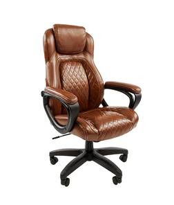 Кресло офисное CHAIRMAN 432, экокожа, цвет коричневый в Саранске