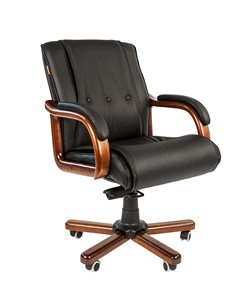 Кресло CHAIRMAN 653M кожа черная в Саранске