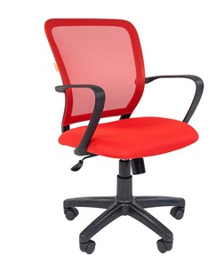 Офисное кресло CHAIRMAN 698 black TW-69, ткань, цвет красный в Саранске