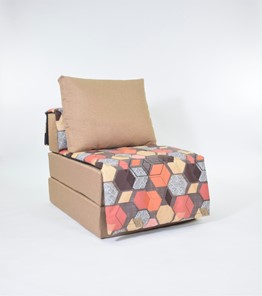 Бескаркасное кресло-кровать Харви, песочный-геометрия браун в Саранске