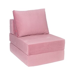 Бескаркасное кресло-кровать Окта, велюр пыльная роза в Саранске