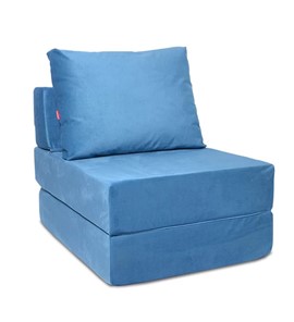 Бескаркасное кресло Окта, велюр синий в Саранске