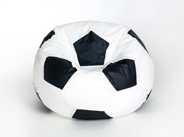 Кресло-мешок Мяч малый, бело-черный в Саранске