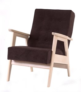 Кресло Ретро (беленый дуб / RS 32 - коричневый) в Саранске