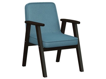 Кресло Ретро ткань голубой, каркас венге в Саранске