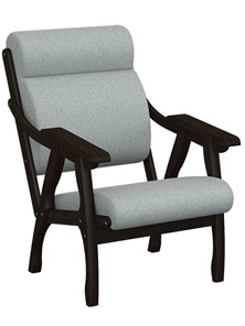Кресло Вега 10 ткань серый, каркас венге в Саранске
