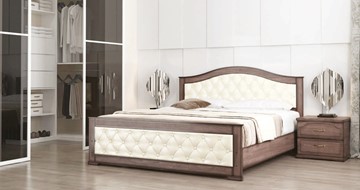 Кровать двуспальная СВ-Стиль Стиль 3, 160х200, кожзам, с основанием в Саранске