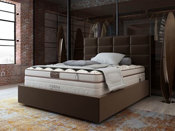 Кровать двуспальная Chocolate Compact/Island M 160х200, Микровелюр (Manhattan Лесной каштан) в Саранске