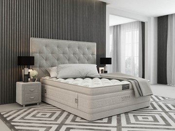 Кровать в спальню Classic Compact/Basement 180х200, Флок (Велсофт Серый) в Саранске