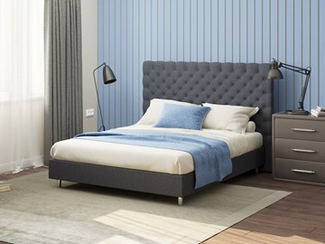 Двуспальная кровать Proson Paris Boxspring Standart 200х200, Рогожка (Savana Grey (серый)) в Саранске