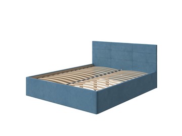 Кровать 2-спальная Vector Plus 160х200, Велюр (Monopoly Прованский синий (792)) в Саранске
