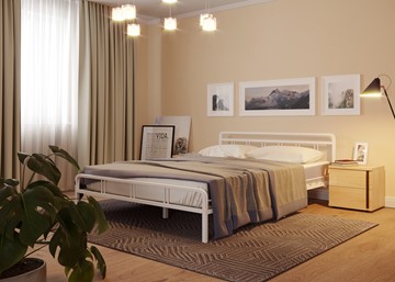 Кровать двуспальная Леон, 1600, белый в Саранске