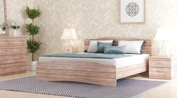 Кровать двуспальная СВ-Стиль Лира, 160х200 с основанием, сонома в Саранске