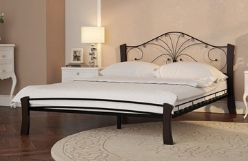 Полуторная кровать Фортуна 4 Лайт, 1400, черный/шоколад в Саранске