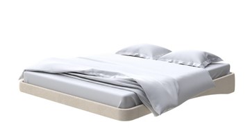 Парящая кровать 160х200, Велюр (Ultra Песочный) в Саранске