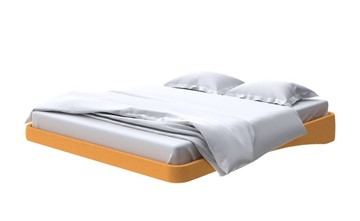 Парящая кровать 2-спальная 180х200, Велюр (Scandi Cotton 18 Шафран) в Саранске