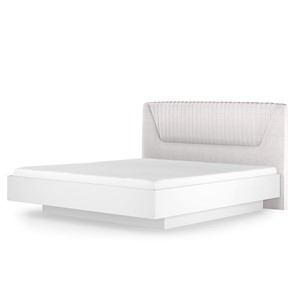 Кровать с подъемным механизмом Кураж Марсель-11 (Белый, ткань Catania white) 1400 в Саранске