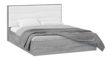 Кровать с подъемным механизмом Миранда тип 1 (Дуб Гамильтон/Белый глянец) в Саранске