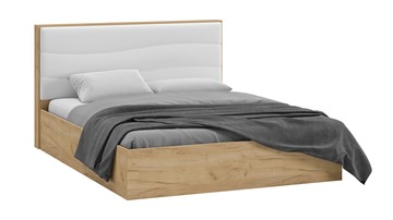 Двуспальная кровать с механизмом Миранда тип 1 (Дуб крафт золотой/Белый глянец) в Саранске