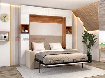 Кровать-шкаф с диваном DetalMaster Аделина 1400х2000 в Саранске