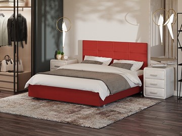 Спальная кровать Proson Neo 160х200, Велюр (Forest 13 Красный) в Саранске