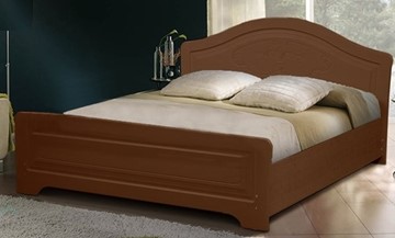 Кровать полуторная Ивушка-5 2000х1200 с высоким изножьем, цвет Итальянский орех в Саранске