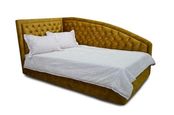Кровать угловая без механизма с низкими ножками Грета 1340х2150 мм в Саранске
