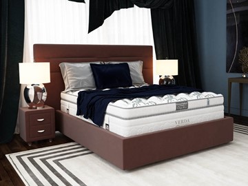 Кровать двуспальная Modern/Island M 180х200, Флок (Велсофт Спелая слива) в Саранске