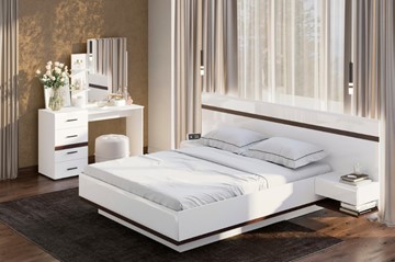Модульная спальня Соло, белый/белый глянец/венге в Саранске
