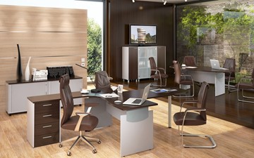 Набор мебели в офис OFFIX-NEW для двух сотрудников и руководителя в Саранске
