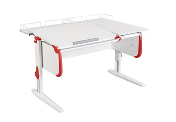 Растущий стол Дэми 1/75-40 (СУТ.25) + Polka_z 1/600 (2шт) белый/серый/Красный в Саранске