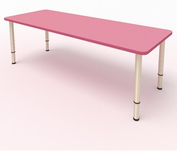 Стол для детей 2-местный  (по одну сторону столешн.) СДО-2 (0-3) розовый (МДФ) в Саранске