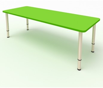Детский стол 2-местный  (по одну сторону столешн.) СДО-2 (0-3) зеленый (МДФ) в Саранске