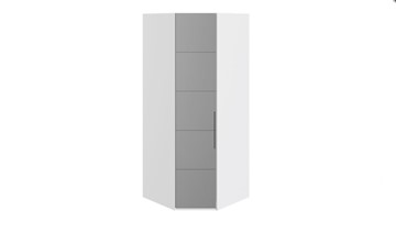 Шкаф угловой Наоми с зеркальной левой дверью, цвет Белый глянец СМ-208.07.07 L в Саранске
