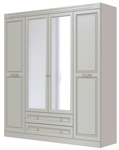 Шкаф четырехдверный в спальню Олимп ШР-4 (Фисташковый) 2 зеркала в Саранске