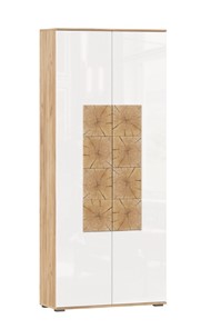 Шкаф двухстворчатый Фиджи с декоративными накладками 659.310, Дуб Золотой/Белый в Саранске