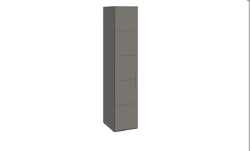 Одностворчатый шкаф Наоми, цвет Фон серый, Джут СМ-208.07.01 в Саранске