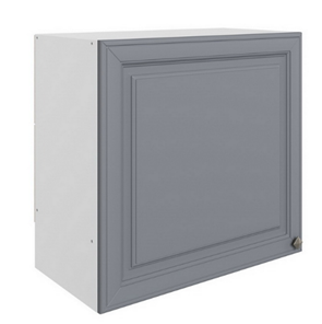 Кухонный шкаф Мишель под вытяжку L600 H566 (1 дв. гл.) эмаль (белый/серый) в Саранске