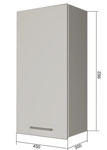 Кухонный навесной шкаф В9 45, Серый/Антрацит в Саранске