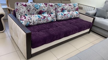 Прямой диван Татьяна 4 БД М531-11 фиол ,фловерс 4 в Саранске