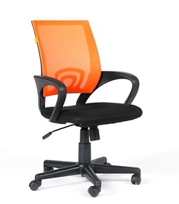 Офисное кресло CHAIRMAN 696 black Сетчатый акрил DW66 оранжевый в Саранске