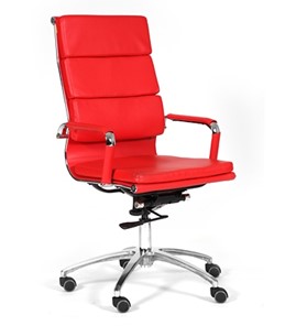 Компьютерное кресло CHAIRMAN 750 экокожа красная в Саранске