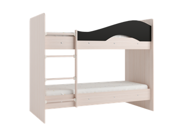 Детская  двухъярусная кровать Мая с 2 ящиками на щитах, корпус Млечный дуб, фасад Венге в Саранске - предосмотр 3